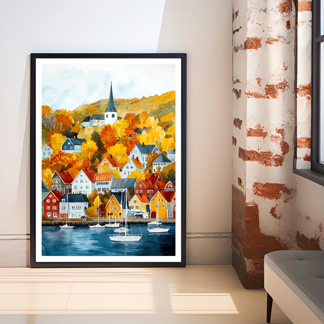 Trondheim Norway Travel Print Wall Decor Wall Art Trondheim Landscape Wall Hanging Home Décor Norwegian City Gift Art Lovers Scenic Print