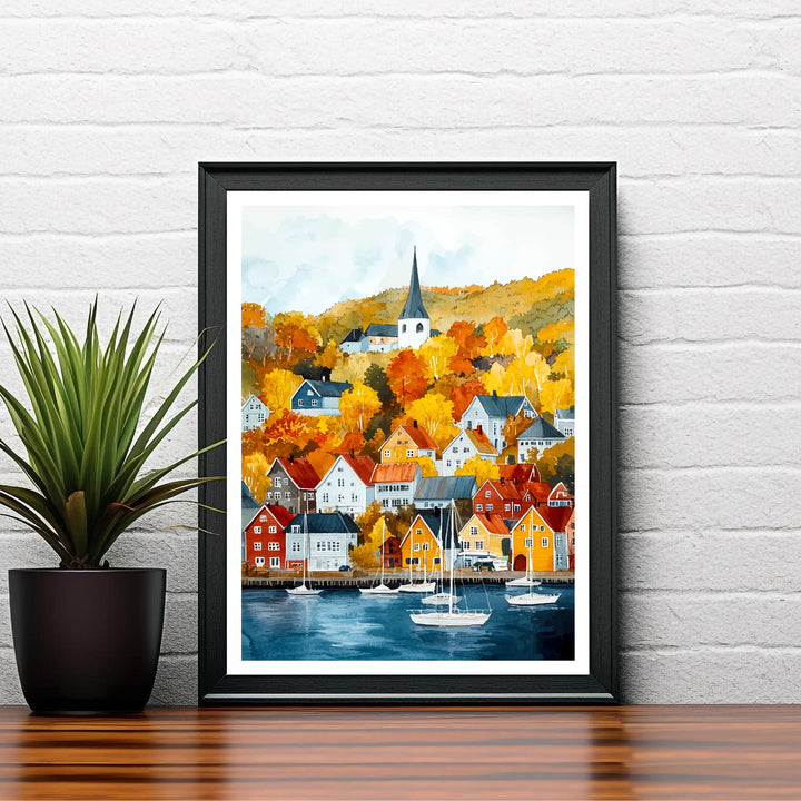 Trondheim Norway Travel Poster