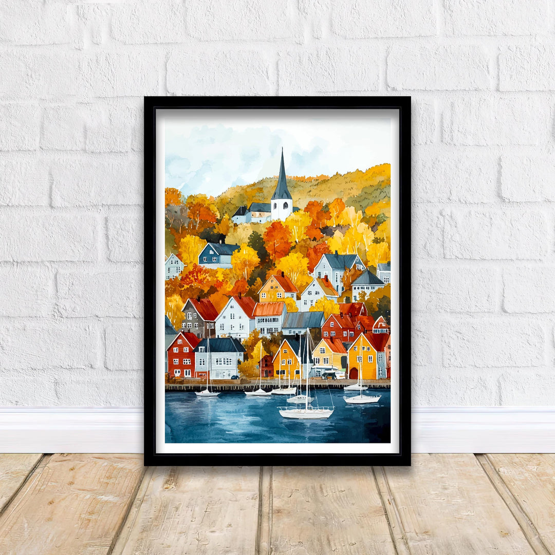 Trondheim Norway Travel Print Wall Decor Wall Art Trondheim Landscape Wall Hanging Home Décor Norwegian City Gift Art Lovers Scenic Print