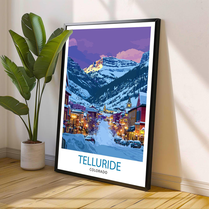 Telluride Colorado Travel Print Wall Decor Wall Art Telluride Landscape Wall Hanging Home Décor Mountain Town Gift Art Lovers Scenic Print