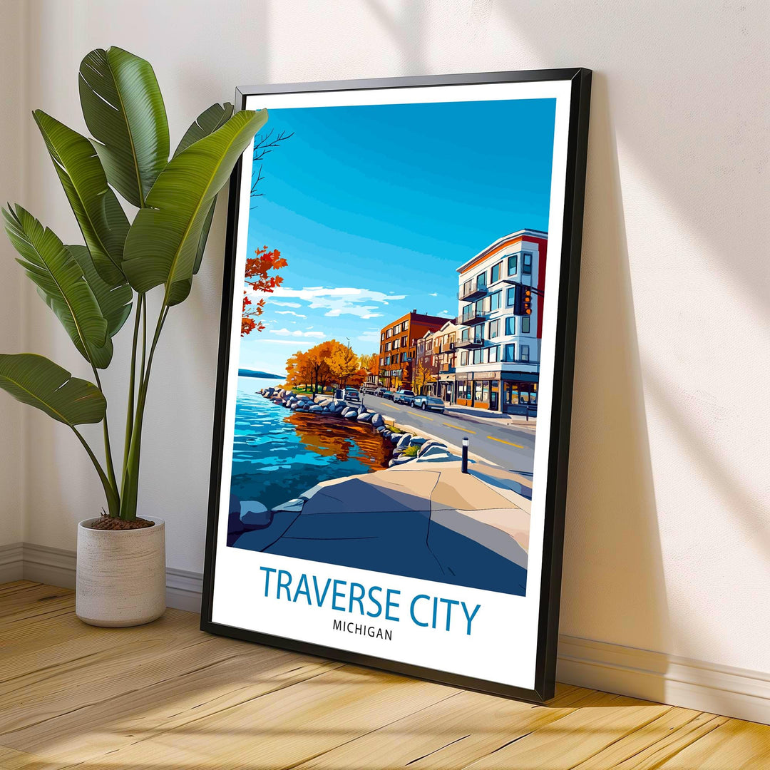 Traverse City Michigan Travel Print Wall Decor Wall Art Traverse City Landscape Wall Hanging Home Décor Northern Michigan Gift Art Lovers