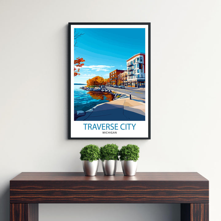 Traverse City Michigan Travel Print Wall Decor Wall Art Traverse City Landscape Wall Hanging Home Décor Northern Michigan Gift Art Lovers