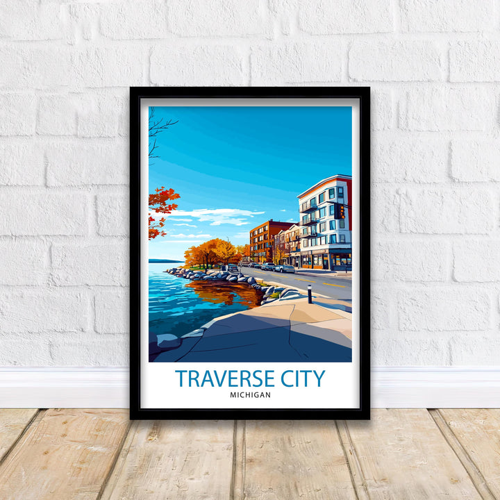 Traverse City Michigan Travel Print Wall Decor Wall Art Traverse City Landscape Wall Hanging Home Décor Northern Michigan Gift Art Lovers