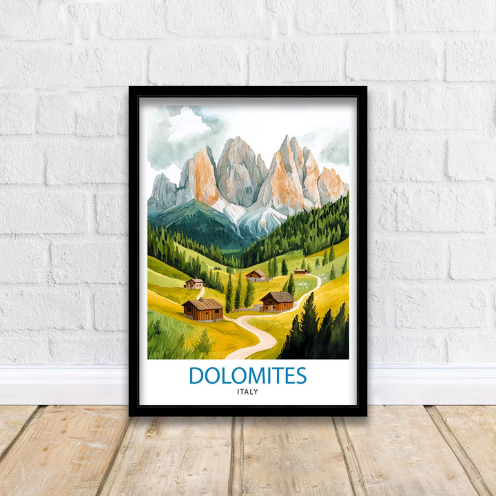 Dolomites Italy Travel Poster