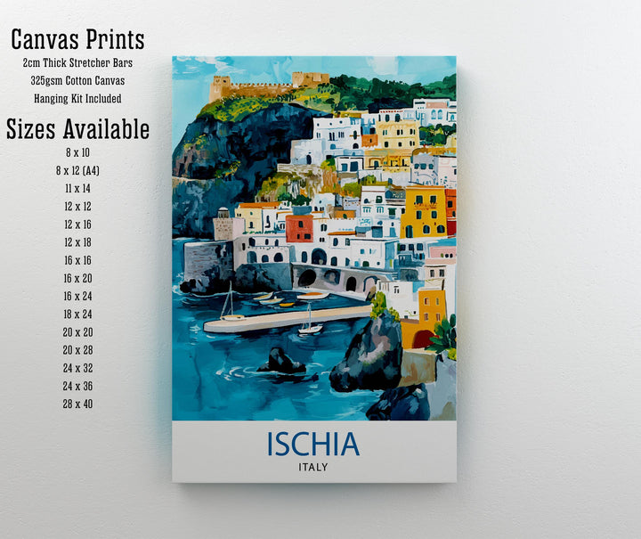 Ischia Italy Travel Print Wall Decor Wall Art Ischia Landscape Wall Hanging Home Décor Italian Island Gift Art Lovers Scenic Print