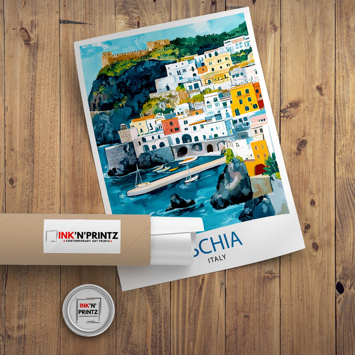 Ischia Italy Travel Print Wall Decor Wall Art Ischia Landscape Wall Hanging Home Décor Italian Island Gift Art Lovers Scenic Print