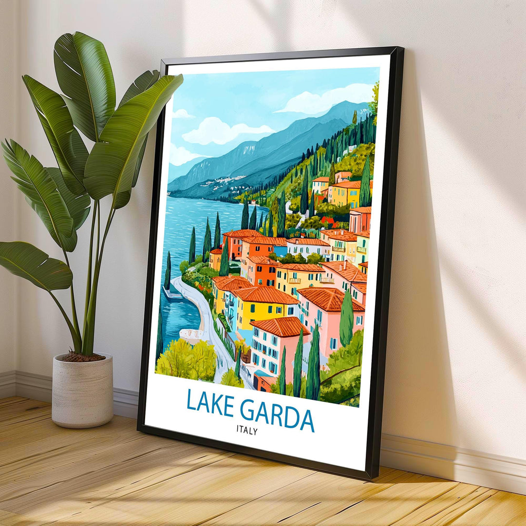 Lake Garda Italy Travel Print Wall Decor Wall Art Garda Landscape Wall Hanging Home Décor Italian Lake Gift Art Lovers Scenic Print