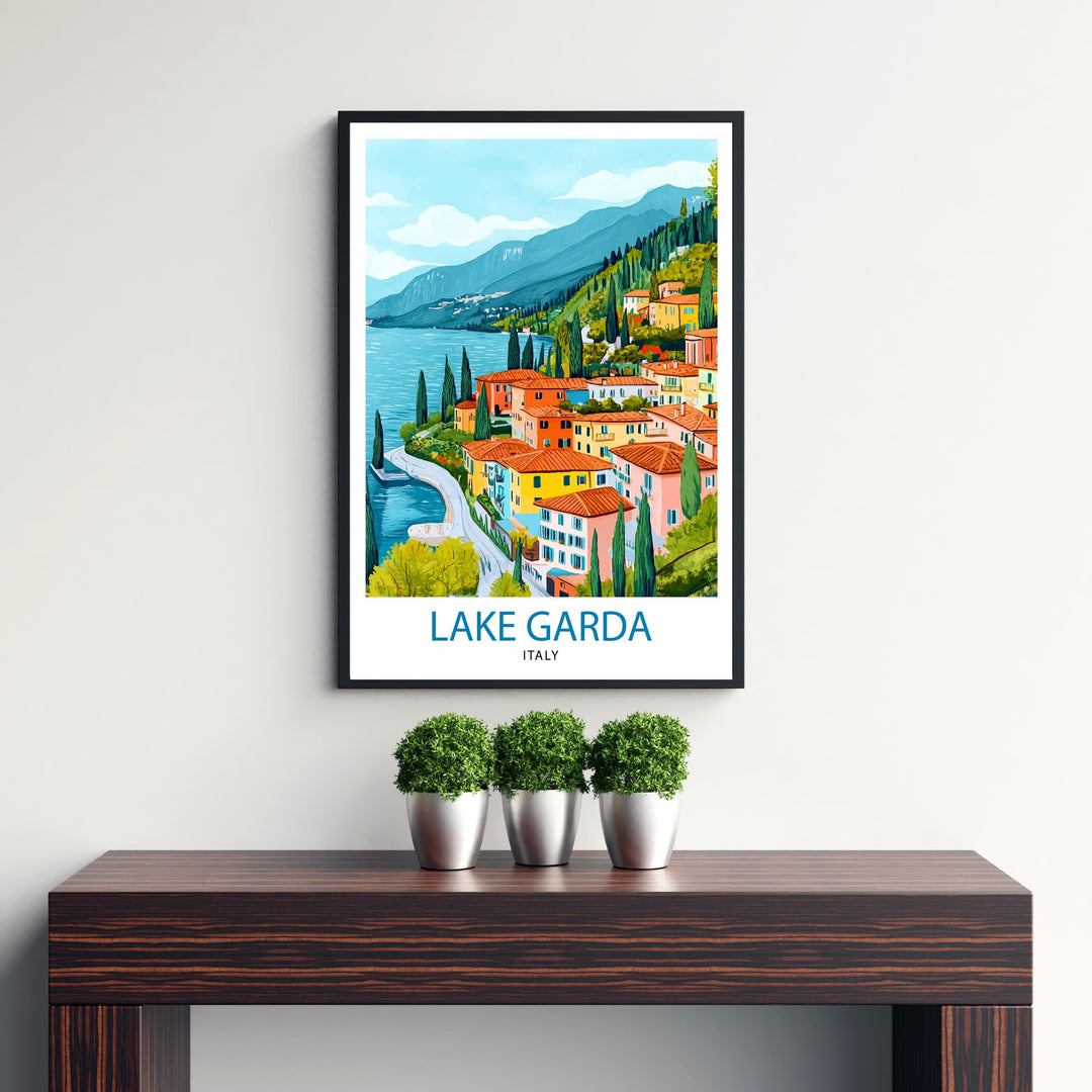 Lake Garda Italy Travel Poster