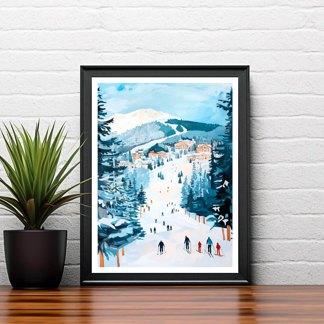 Les Arcs France Travel Print Wall Decor Wall Art Les Arcs Landscape Wall Hanging Home Décor French Alps Gift Art Lovers Scenic Print