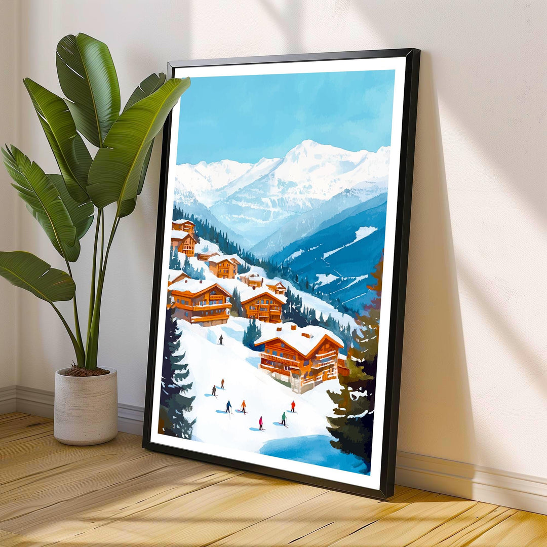 Sauze d'Oulx Italy Travel Print Wall Decor Wall Art Sauze d'Oulx Landscape Wall Hanging Home Décor Alpine Village Gift Art Lovers