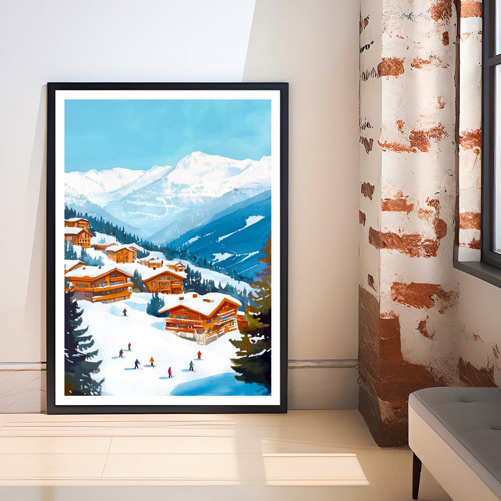 Sauze d'Oulx Italy Travel Print Wall Decor Wall Art Sauze d'Oulx Landscape Wall Hanging Home Décor Alpine Village Gift Art Lovers