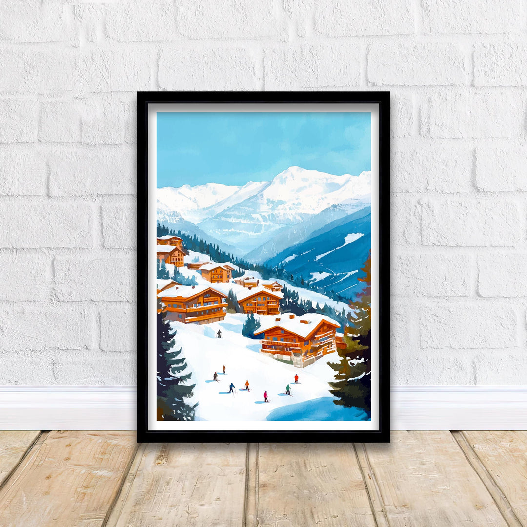 Sauze d'Oulx Italy Travel Print Wall Decor Wall Art Sauze d'Oulx Landscape Wall Hanging Home Décor Alpine Village Gift Art Lovers