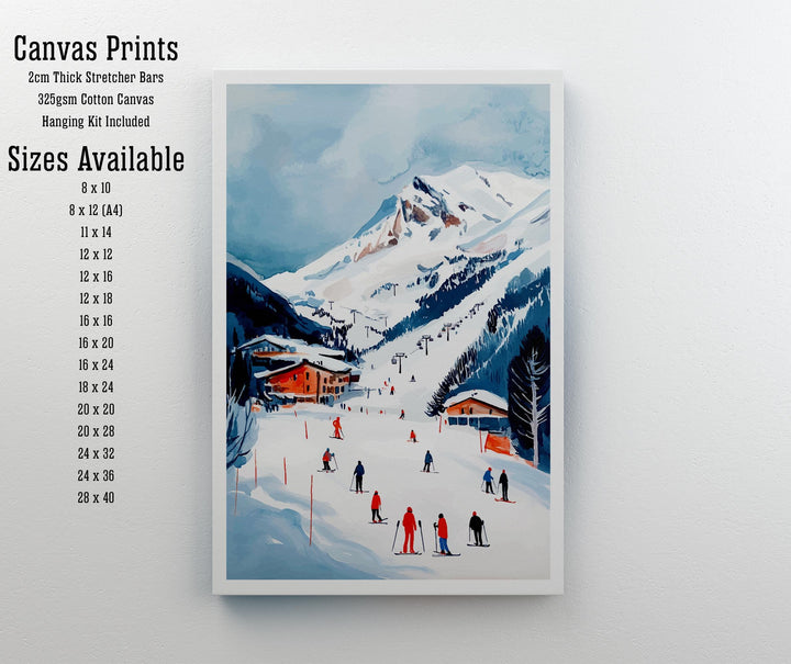 Val d'Isère France Travel Print Wall Decor Wall Art Val d'Isère Landscape Wall Hanging Home Décor Alpine Village Gift Art Lovers Scenic