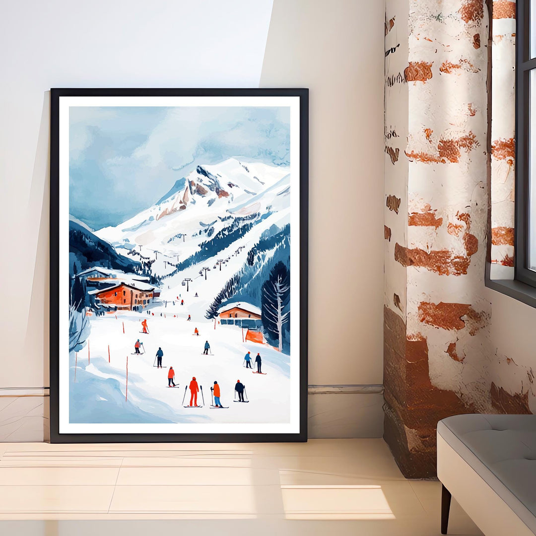 Val d'Isère France Travel Print Wall Decor Wall Art Val d'Isère Landscape Wall Hanging Home Décor Alpine Village Gift Art Lovers Scenic