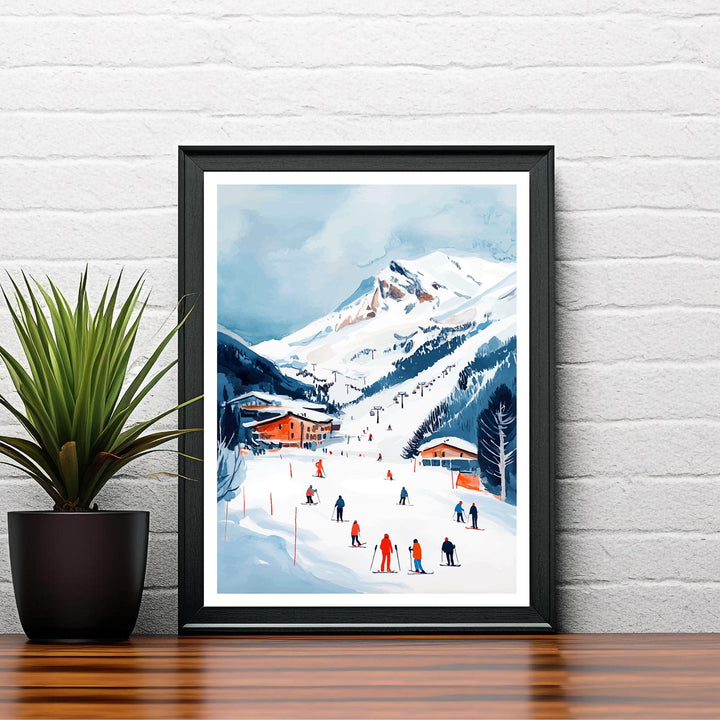 Val d'Isère France Travel Print Wall Decor Wall Art Val d'Isère Landscape Wall Hanging Home Décor Alpine Village Gift Art Lovers Scenic