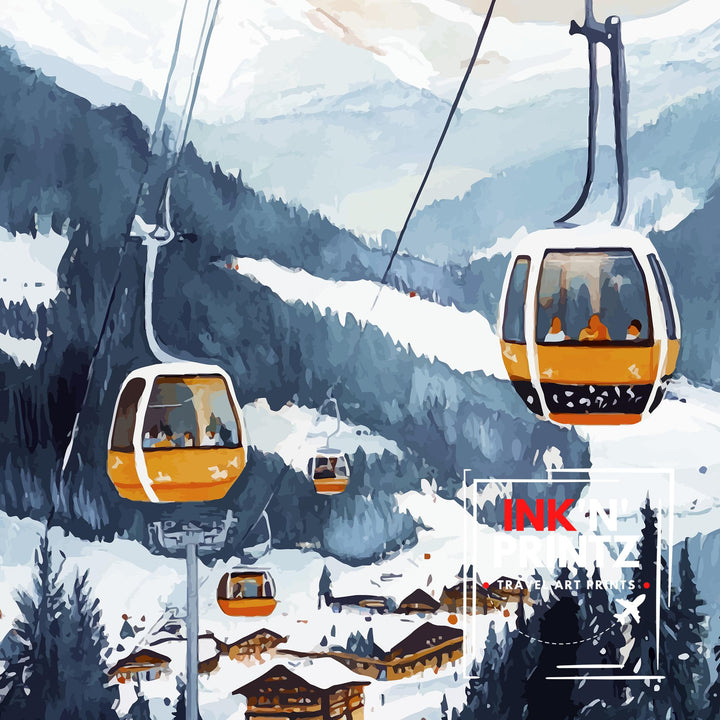 Zell am See Austria Travel Poster