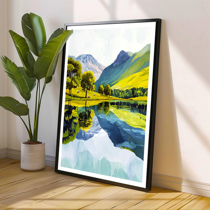 Buttermere England Travel Print Wall Decor Wall Art Buttermere Landscape Wall Hanging Home Décor Lake District Gift Art Lovers Scenic Print