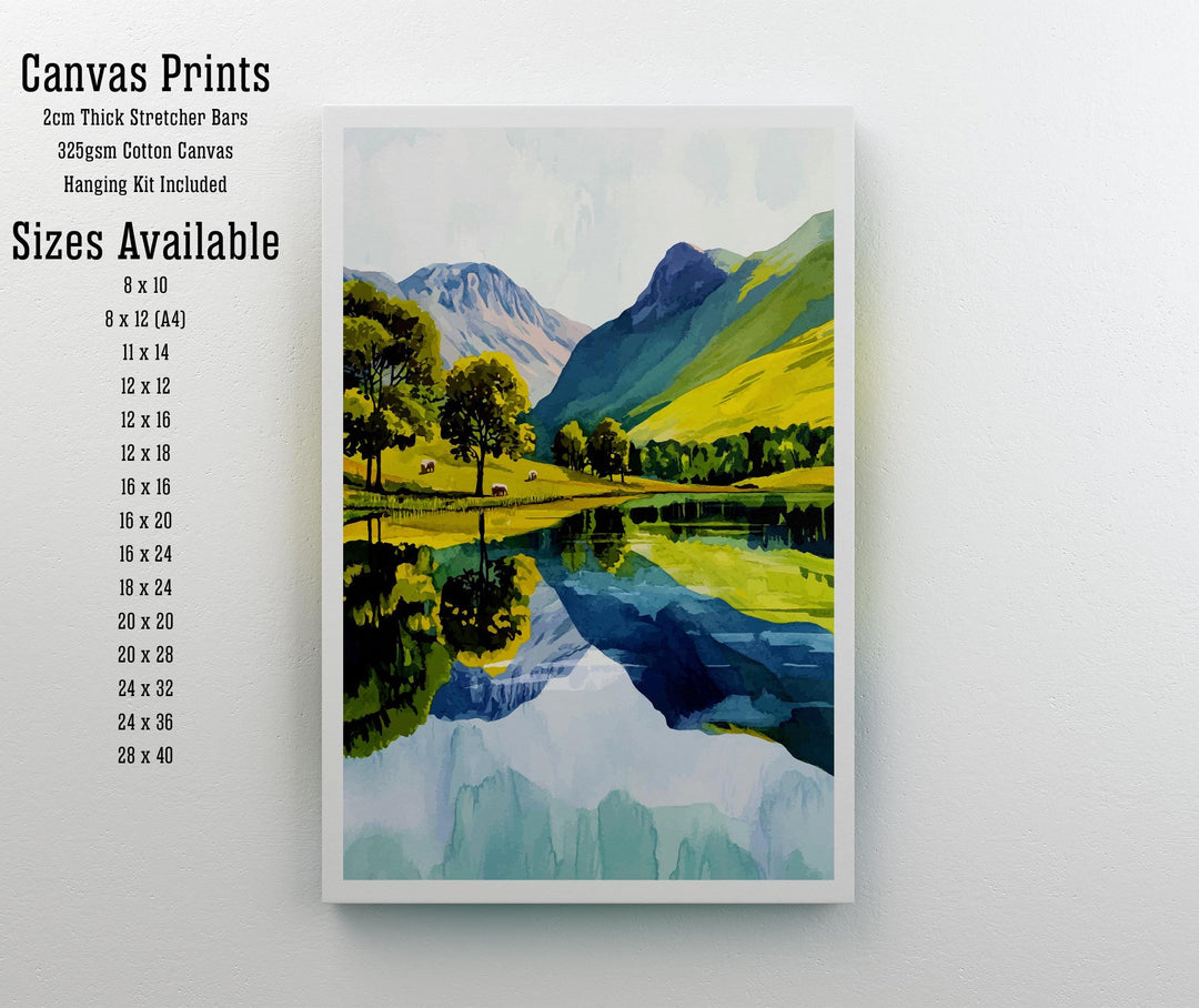 Buttermere England Travel Print Wall Decor Wall Art Buttermere Landscape Wall Hanging Home Décor Lake District Gift Art Lovers Scenic Print