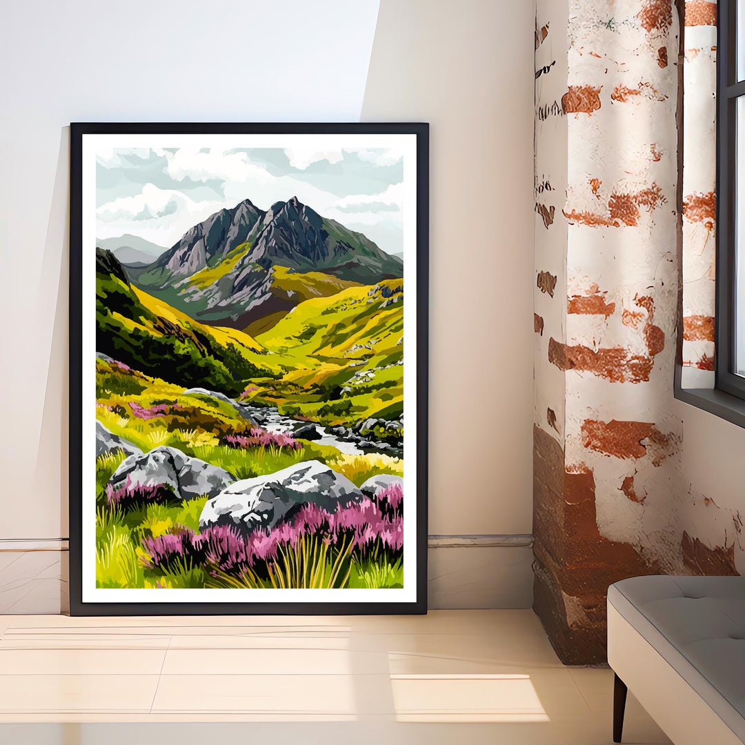 Snowdonia Travel Print Wall Decor Wall Art Snowdonia Landscape Wall Hanging Home Décor Welsh National Park Gift Art Lovers Scenic Print