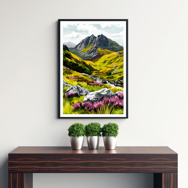 Snowdonia Travel Print Wall Decor Wall Art Snowdonia Landscape Wall Hanging Home Décor Welsh National Park Gift Art Lovers Scenic Print