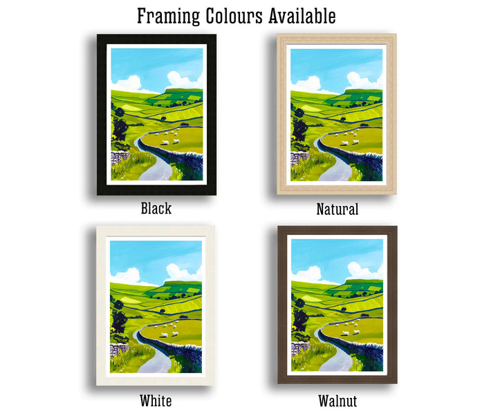 Yorkshire Dales Travel Print Wall Decor Wall Art Yorkshire Dales Landscape Wall Hanging Home Décor English Countryside Gift Art Lovers