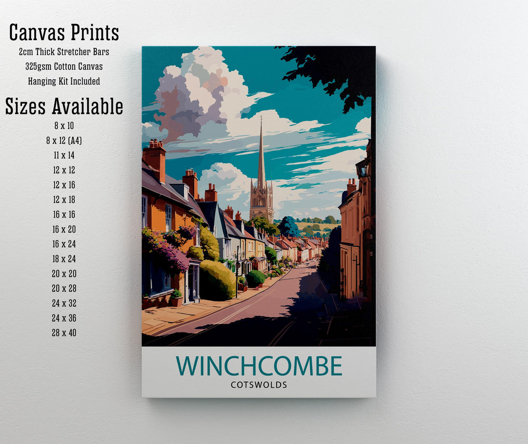 Winchombe Cotswold Travel Poster Winchombe Cotswold Wall Art Winchombe Cotswold Illustration Travel Poster Gift Cotswold England Home Decor