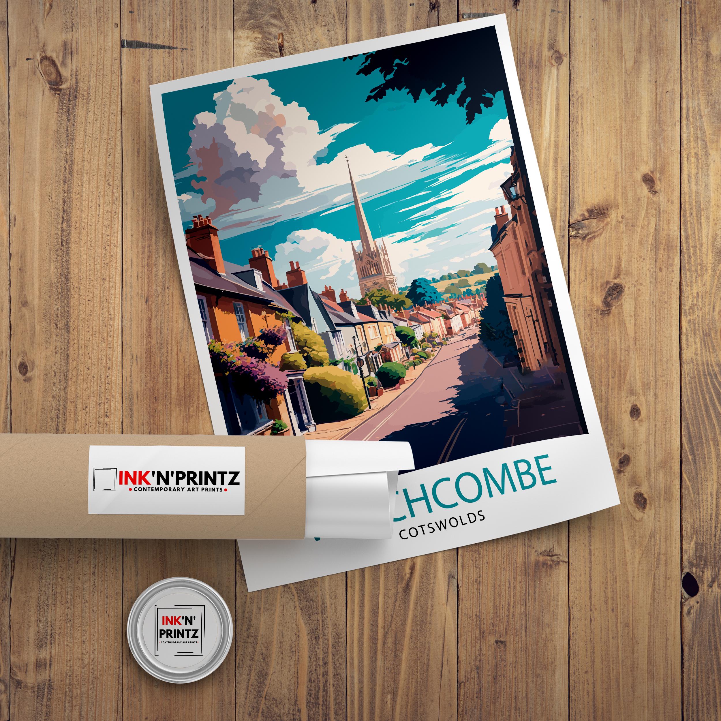 Winchcombe Cotswolds Travel Print, Scenic English Home Decor