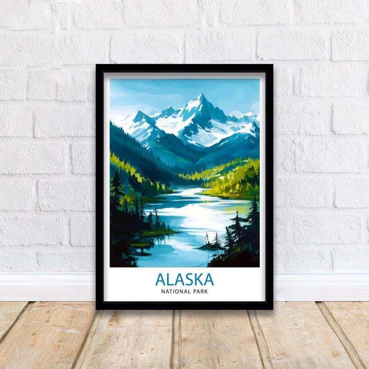 Alaska National Park Travel Print Wall Decor Wall Art Alaska Landscape Wall Hanging Home Décor Nature Gift Art Lovers Scenic Print