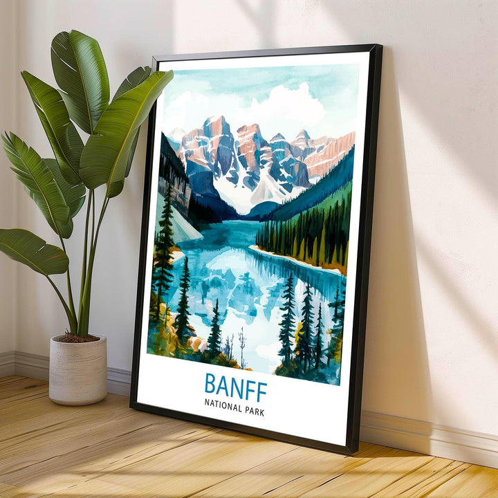 Banff National Park Travel Print Wall Decor Wall Art Banff Landscape Wall Hanging Home Décor Canadian Rockies Gift Art Lovers Scenic Print