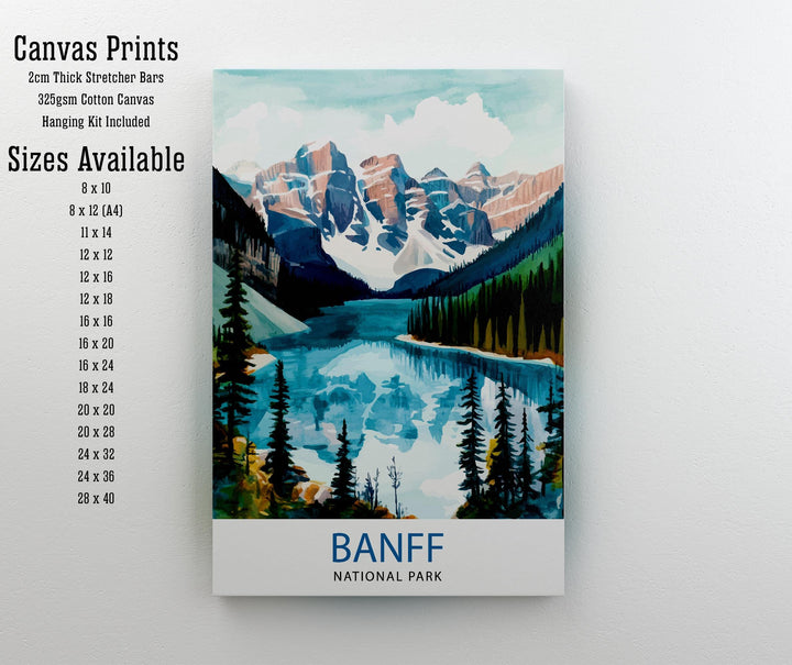 Banff National Park Travel Print Wall Decor Wall Art Banff Landscape Wall Hanging Home Décor Canadian Rockies Gift Art Lovers Scenic Print