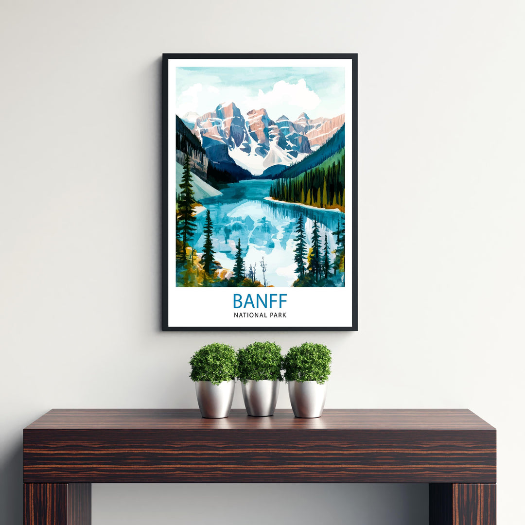 Banff National Park Travel Print Wall Decor Wall Art Banff Landscape Wall Hanging Home Décor Canadian Rockies Gift Art Lovers Scenic Print