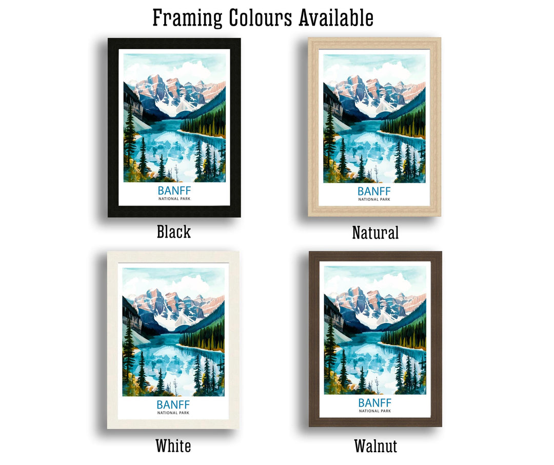 Banff National Park Travel Print Wall Decor Wall Art Banff Landscape Wall Hanging Home Décor Canadian Rockies Gift Art Lovers Scenic Print