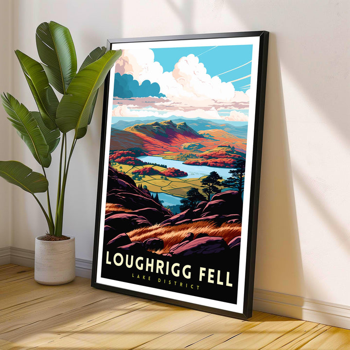 Loughrigg Fell Travel Print Wall Decor Wall Art Loughrigg Landscape Wall Hanging Home Décor Lake District Gift Art Lovers Scenic Print