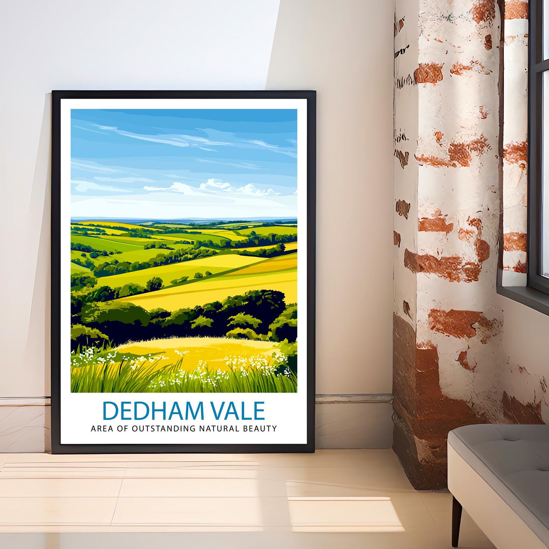 Dedham Vale AONB Travel Print Wall Decor Wall Art Dedham Vale Landscape Wall Hanging Home Décor English Countryside Gift Art Lovers Scenic