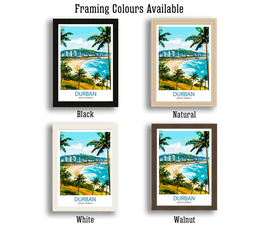 Durban South Africa Travel Print Wall Decor Wall Art Durban Landscape Wall Hanging Home Décor Coastal City Gift Art Lovers Scenic Print