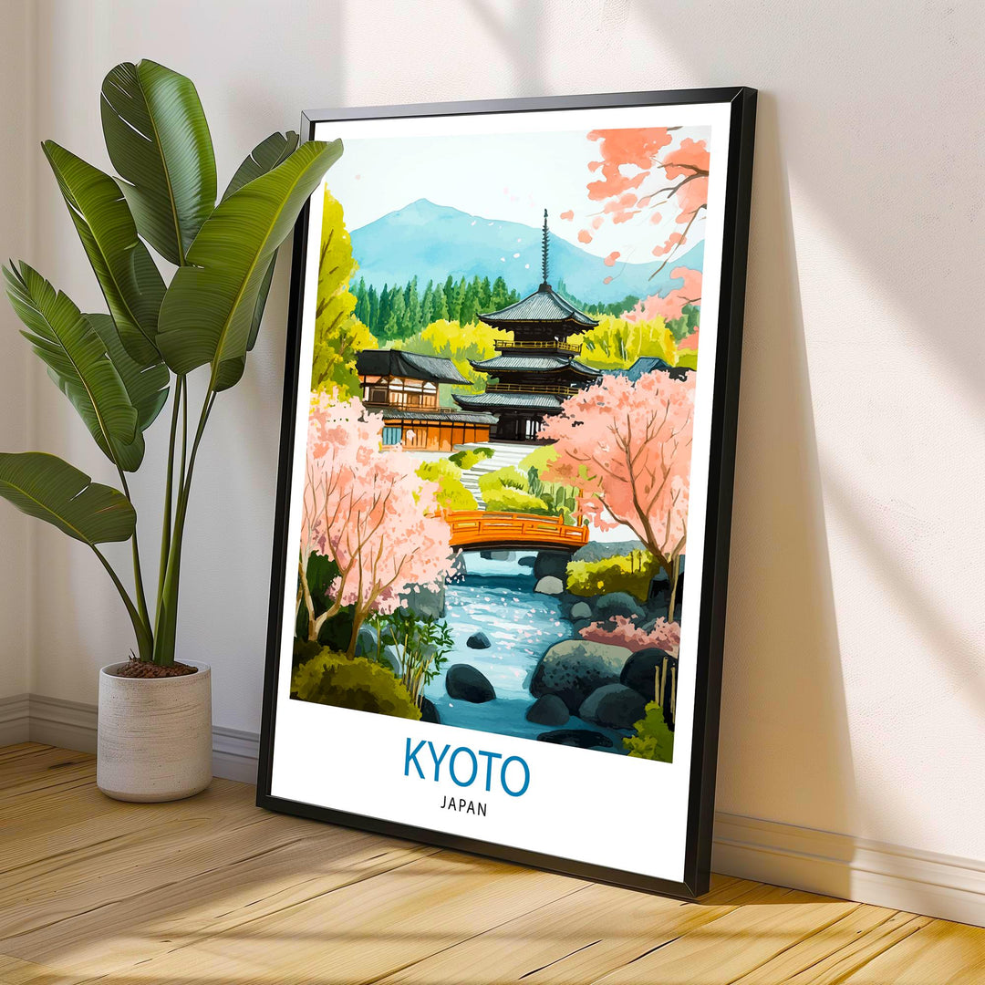 Kyoto Japan Travel Print Wall Decor Wall Art Kyoto Landscape Wall Hanging Home Décor Japanese Culture Gift Art Lovers Scenic Print