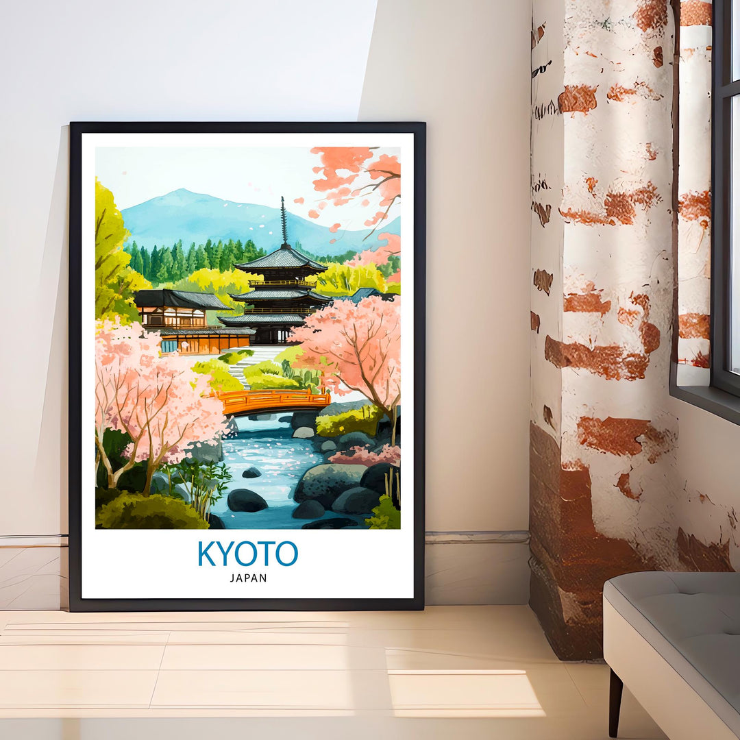 Kyoto Japan Travel Print Wall Decor Wall Art Kyoto Landscape Wall Hanging Home Décor Japanese Culture Gift Art Lovers Scenic Print