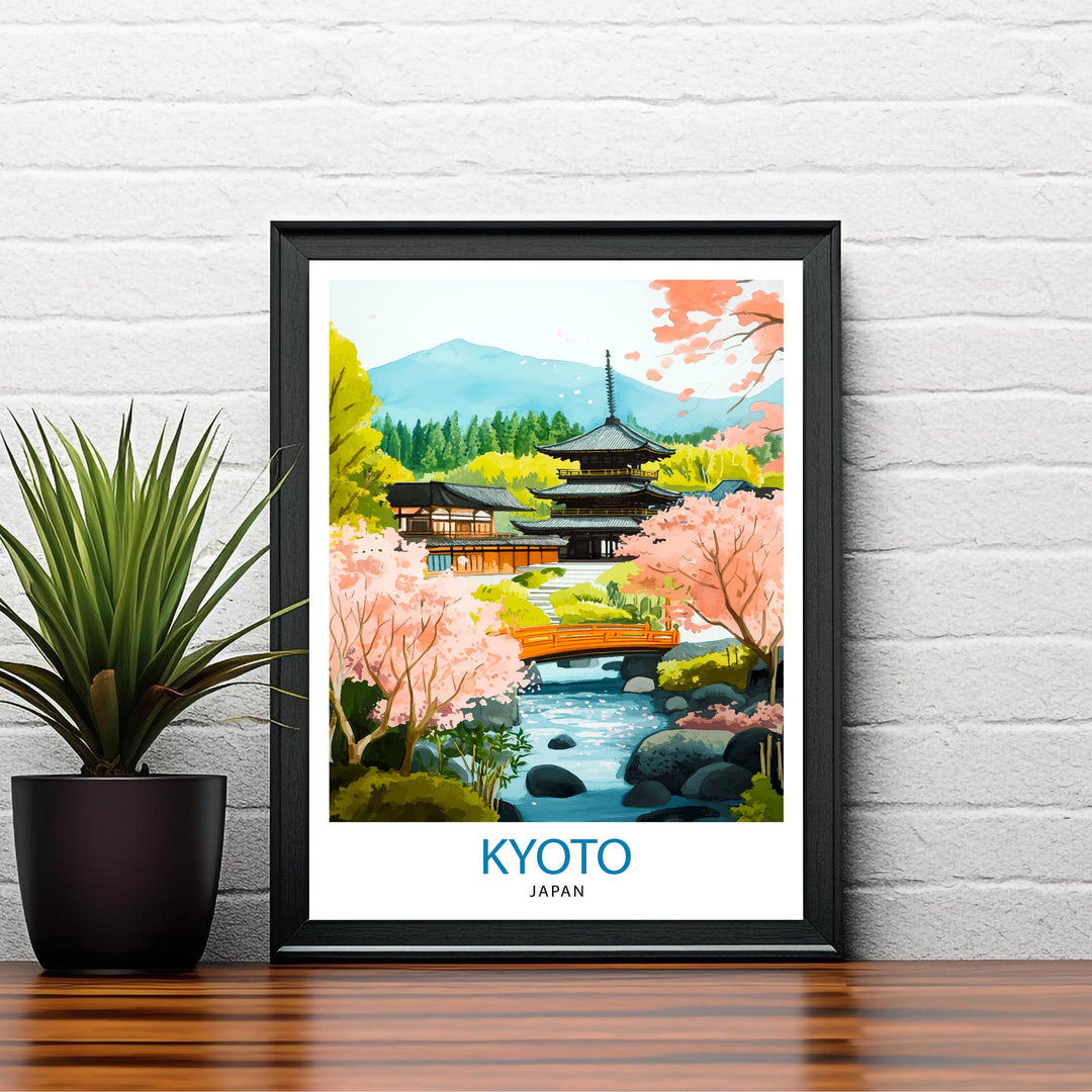 Kyoto Japan Travel Print Wall Decor Wall Art Kyoto Landscape Wall Hanging Home Décor Japanese Culture Gift Art Lovers Scenic Print