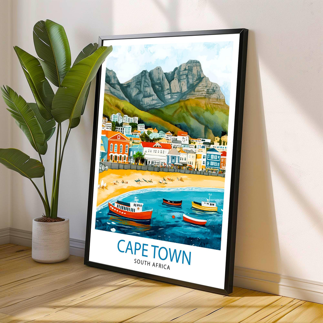 Cape Town South Africa Travel Poster