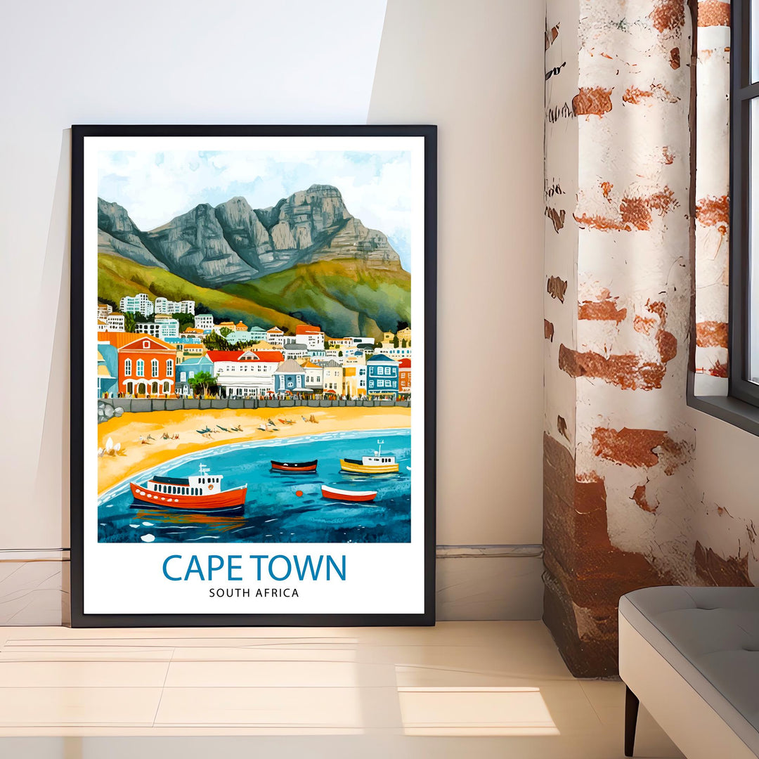 Cape Town South Africa Travel Print Wall Decor Wall Art Cape Town Landscape Wall Hanging Home Décor South African Gift Art Lovers Scenic