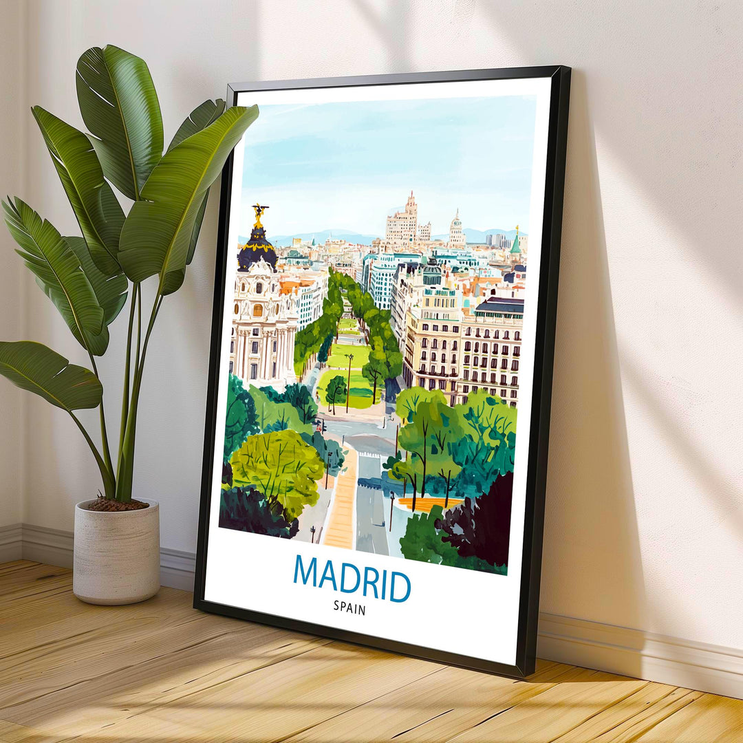 Madrid Spain Travel Print Wall Decor Wall Art Madrid Landscape Wall Hanging Home Décor Spanish City Gift Art Lovers Scenic Print