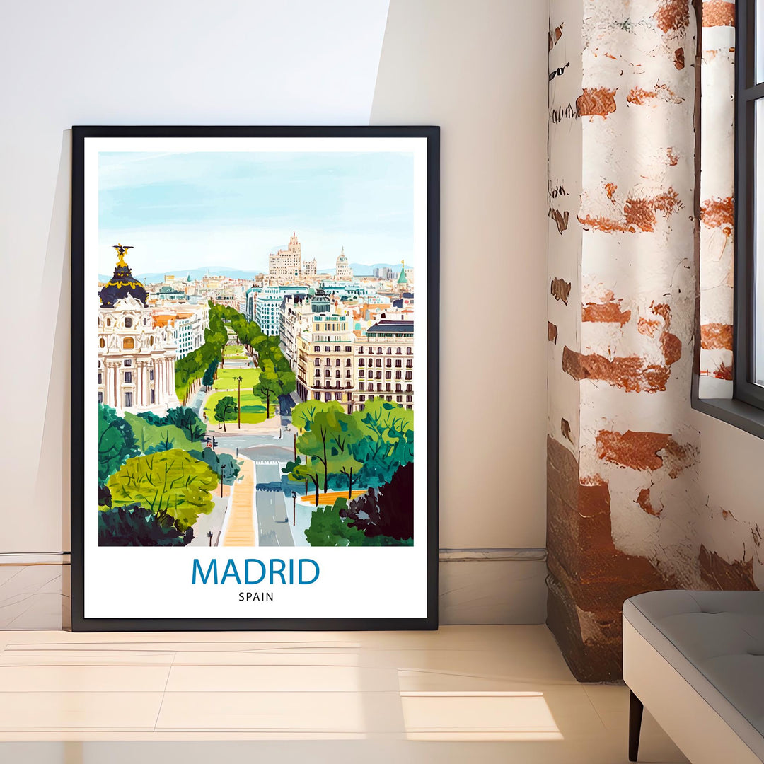 Madrid Spain Travel Print Wall Decor Wall Art Madrid Landscape Wall Hanging Home Décor Spanish City Gift Art Lovers Scenic Print