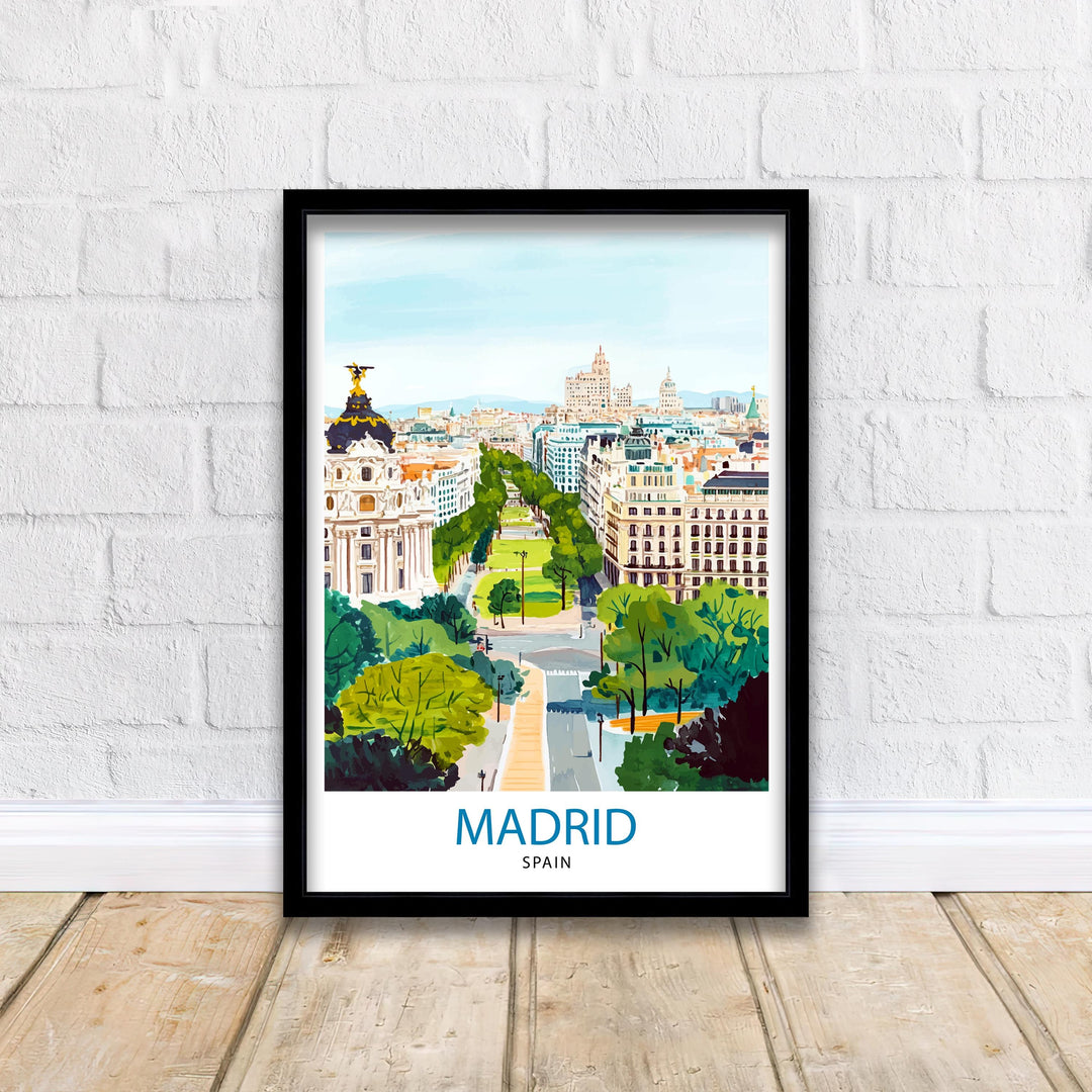 Madrid Spain Travel Print Wall Decor Wall Art Madrid Landscape Wall Hanging Home Décor Spanish City Gift Art Lovers Scenic Print