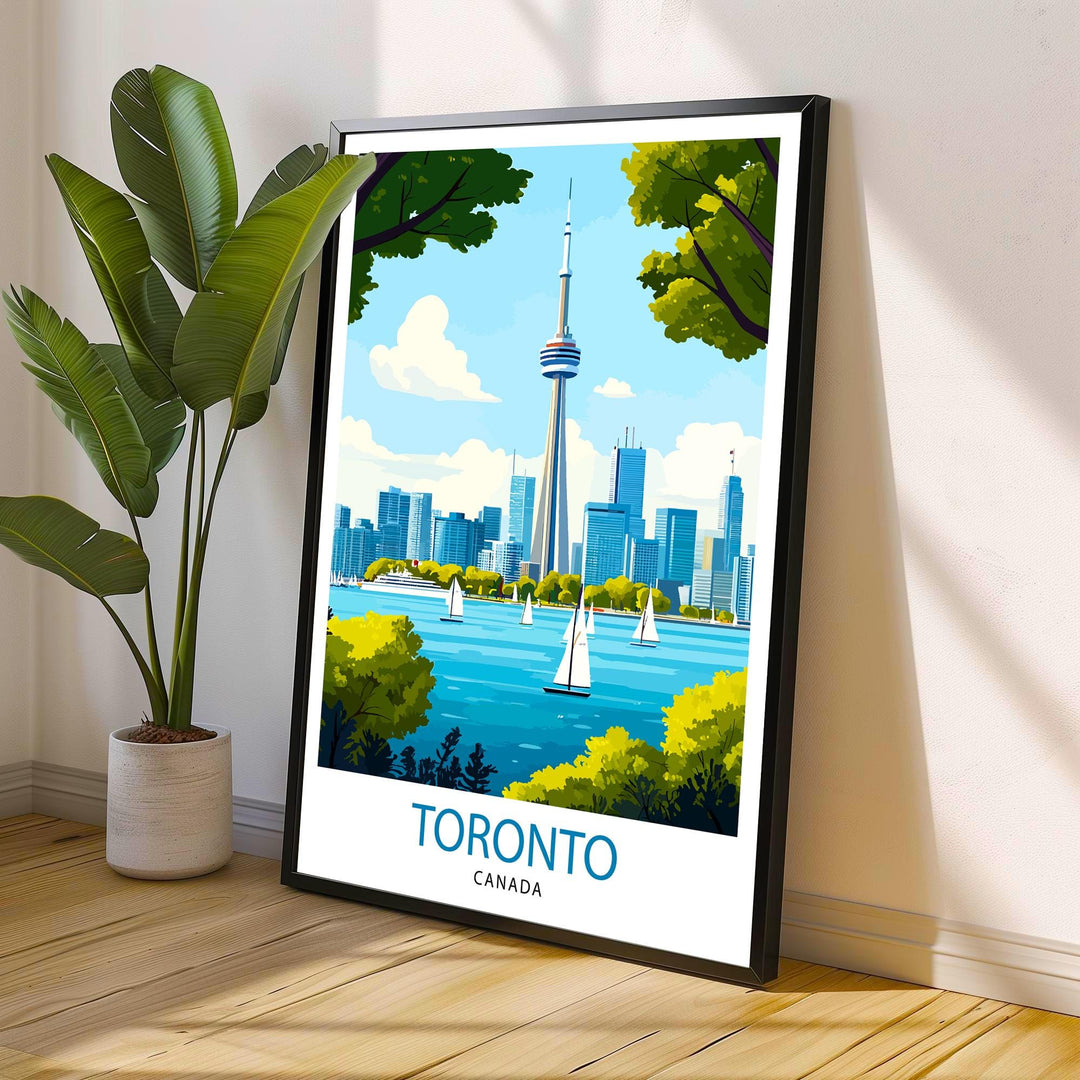 Toronto Canada Travel Print Wall Decor Wall Art Toronto Skyline Wall Hanging Home Décor Canadian City Gift Art Lovers Scenic Print