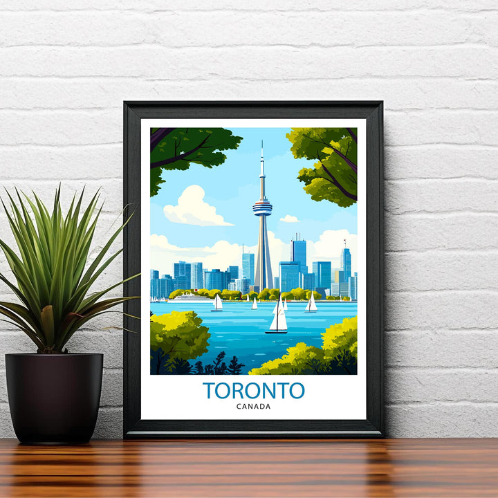 Toronto Canada Travel Print Wall Decor Wall Art Toronto Skyline Wall Hanging Home Décor Canadian City Gift Art Lovers Scenic Print