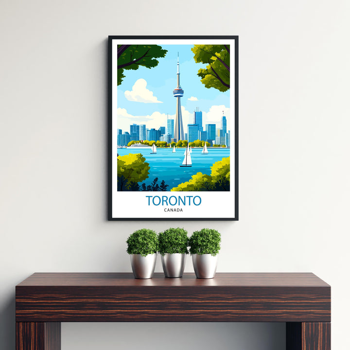 Toronto Canada Travel Print Wall Decor Wall Art Toronto Skyline Wall Hanging Home Décor Canadian City Gift Art Lovers Scenic Print