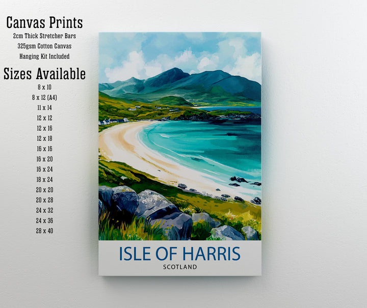 Isle of Harris Travel Print Wall Decor Wall Art Harris Landscape Wall Hanging Home Décor Scottish Island Gift Art Lovers Scenic Print