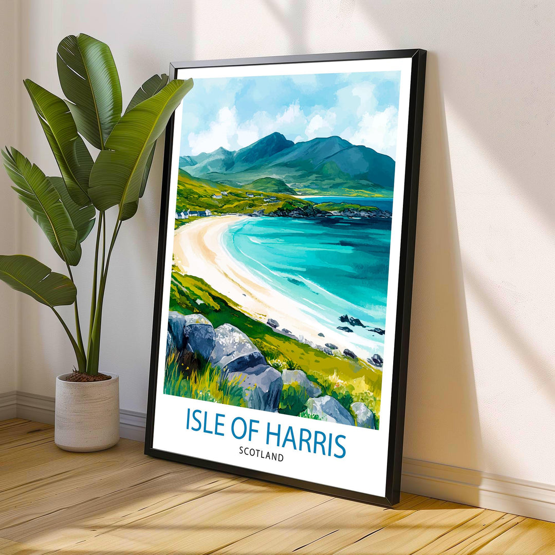 Isle of Harris Travel Print Wall Decor Wall Art Harris Landscape Wall Hanging Home Décor Scottish Island Gift Art Lovers Scenic Print