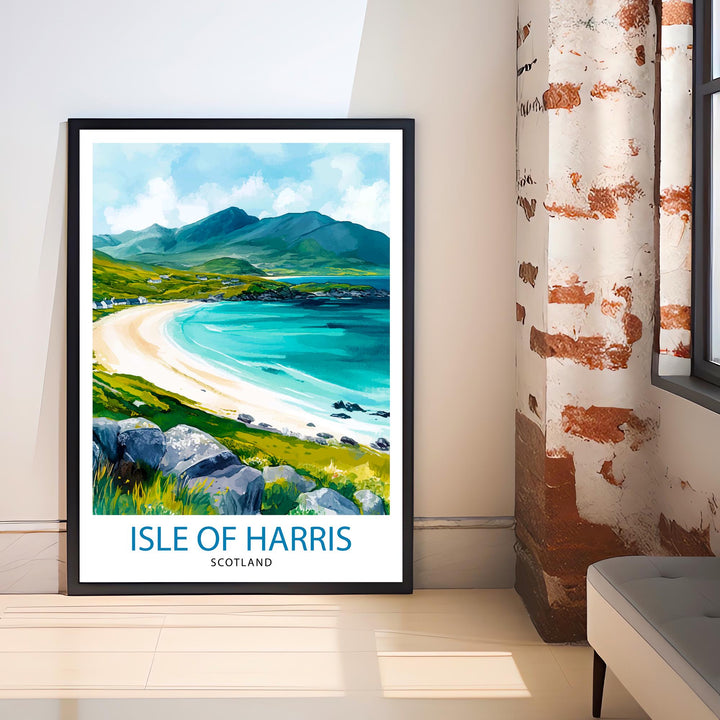 Isle of Harris Travel Print Wall Decor Wall Art Harris Landscape Wall Hanging Home Décor Scottish Island Gift Art Lovers Scenic Print