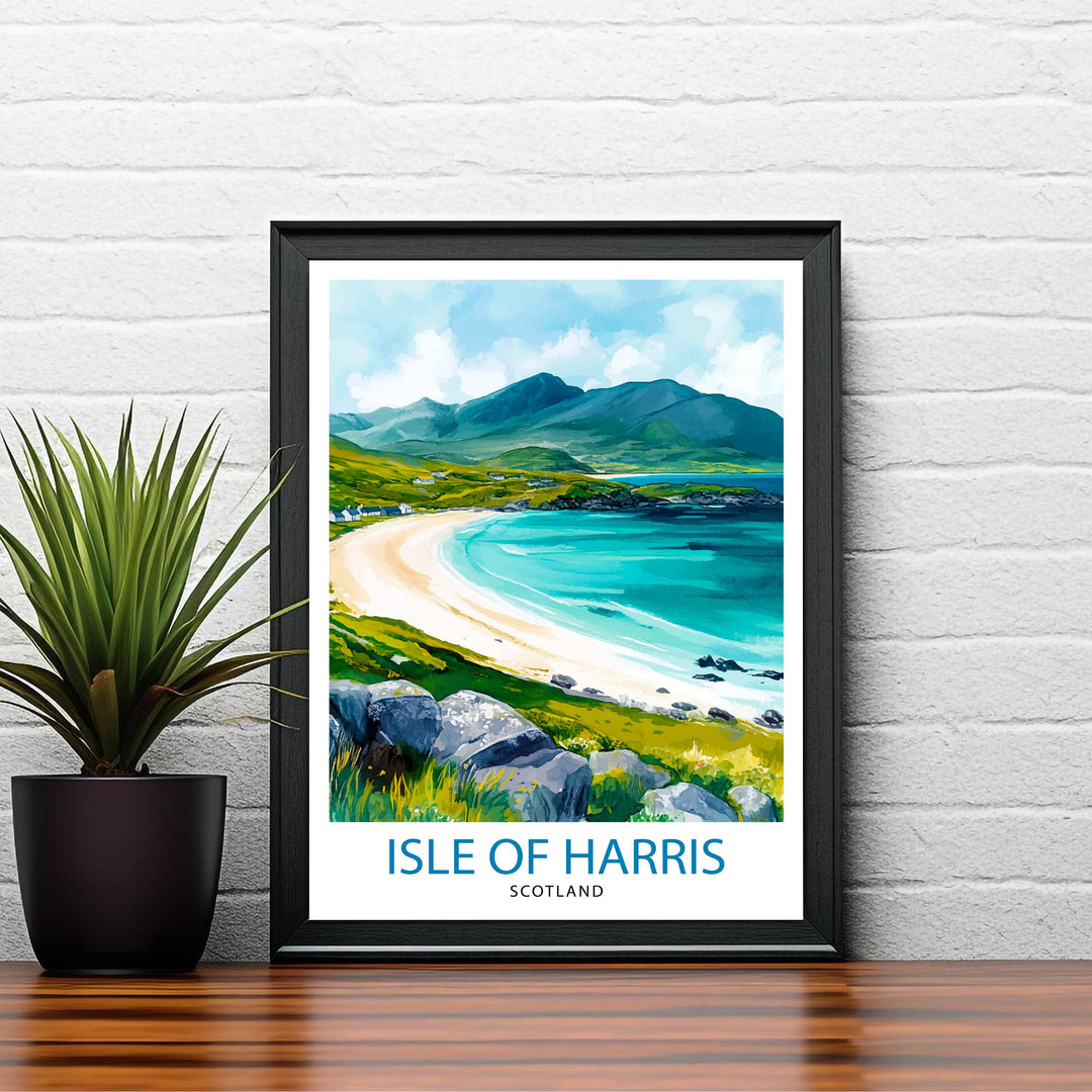 Isle of Harris Travel Print Wall Decor Wall Art Harris Landscape Wall Hanging Home Décor Scottish Island Gift Art Lovers Scenic Print